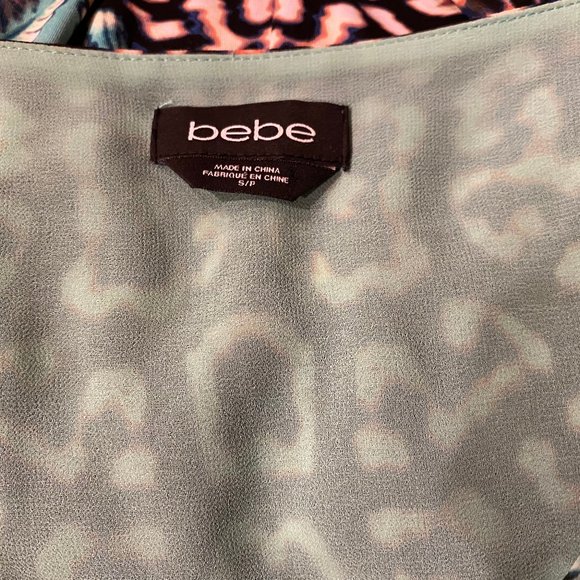 BEBE Beaded Cold Shoulder Mini Dress SZ S - Picture 10 of 10